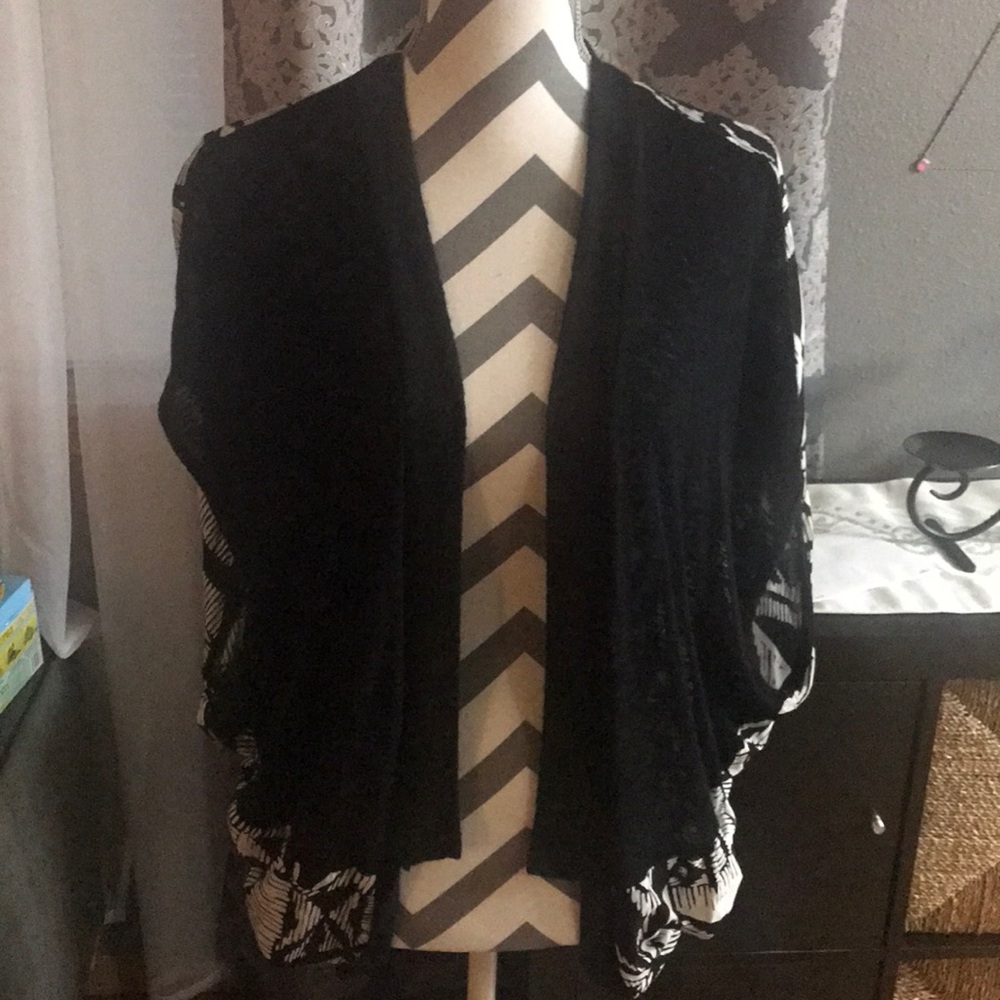 Black and White print cardigan